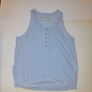 Free People We The Free Light Blue Sleeveless‎ Top Split On Sides, Cottagecore